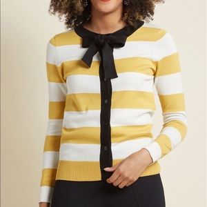 Modcloth The Bistro of Times Bow Neck Cardigan